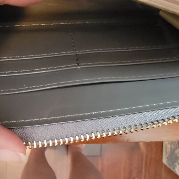 PRADA  Zipper Long Wallet Purse Clutch Nylon  Gray - Picture 11 of 16